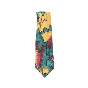 Men’s Robert Daskal hand painted tie 100% silk keeper loop